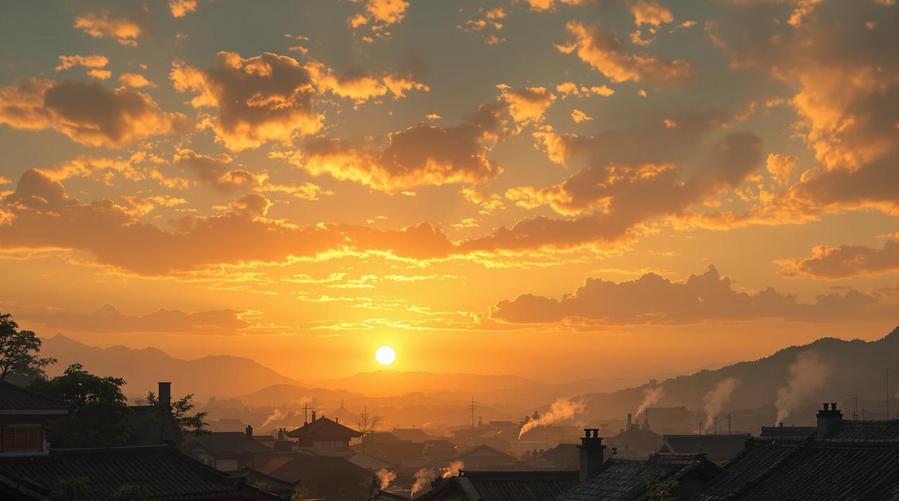 爱短剧网站温情剧场 爱短剧网站 - 暮色四合的温情剧场,夕阳下的乡村美景